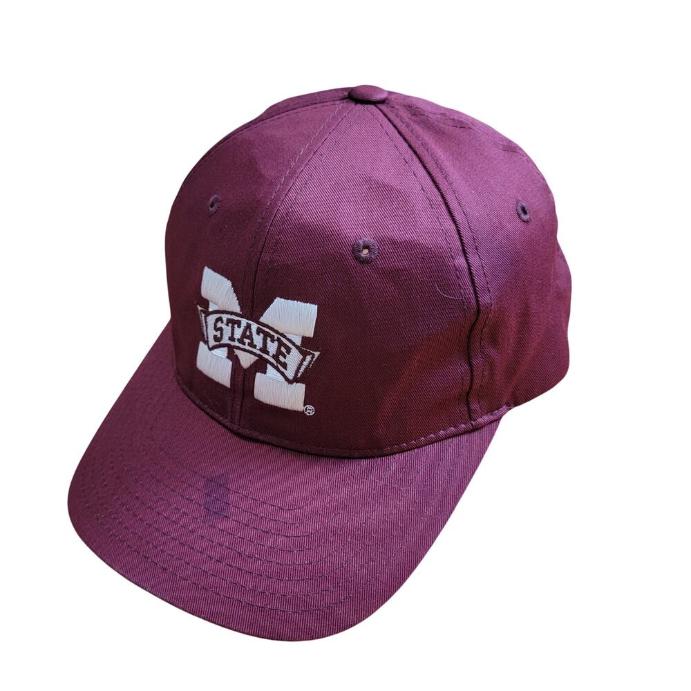 Mississippi State Bulldogs dark red strapped back ball cap, pre-owned
